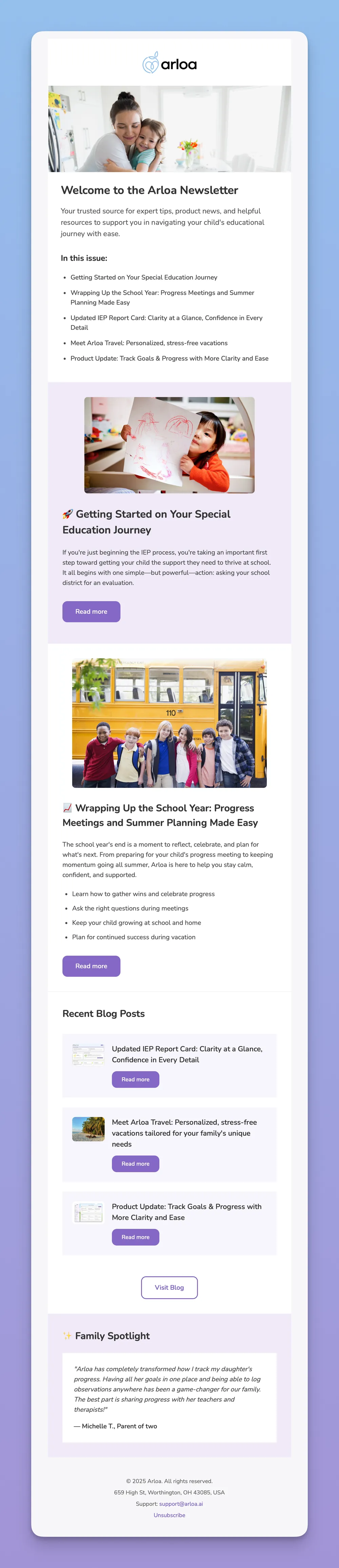 Newsletter design