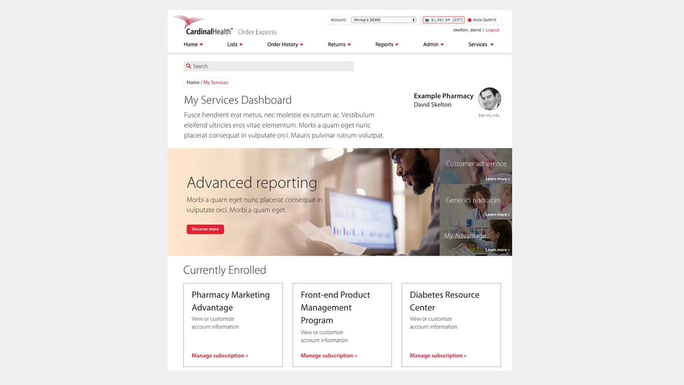 Order Express dashboard redesign cover