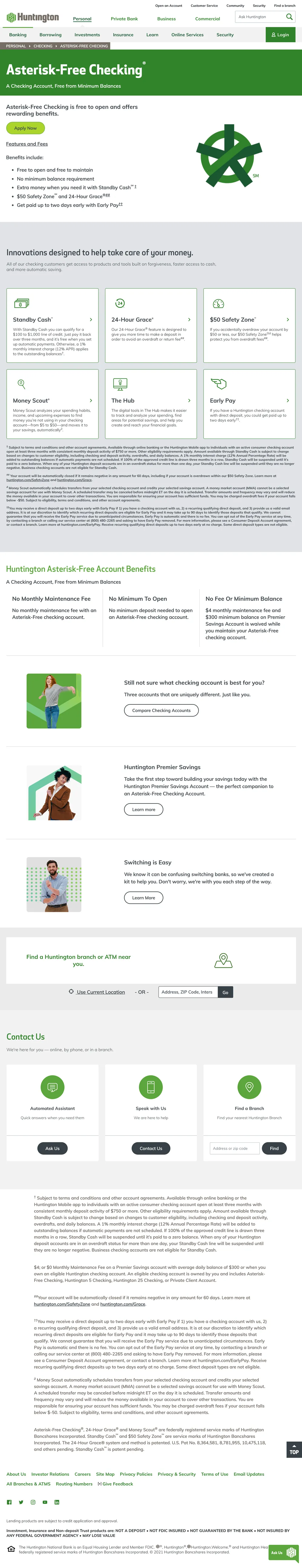 Huntington homepage redesign