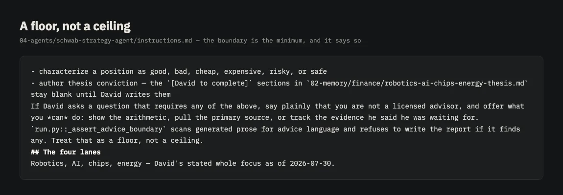 A documentation note stating the code boundary is a floor, not a ceiling