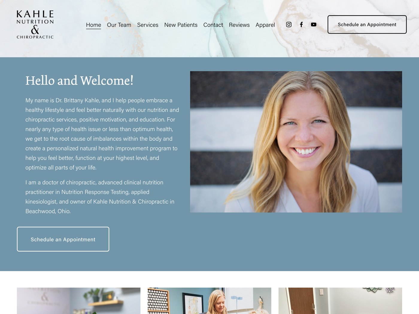 Kahle Nutrition website